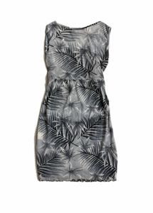 y2k Sheer Tropical Leaf Print Top