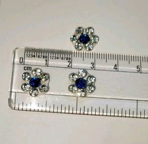 Patches Stone Shin Blue 10 pic Round Flower Jar