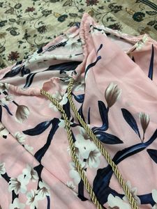 Pink Floral Print Romper