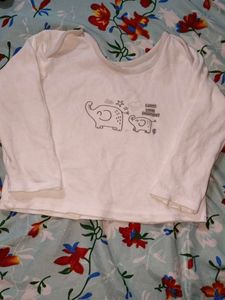 Cute Elephant Print Long Sleeve Top