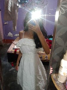 Cute White Polka Dot Sundress 1 dress 3 style