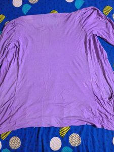 Purple Open Front Cardigan
