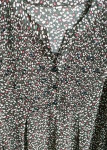 Floral Print Sheer Blouse