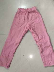 Pink Paperbag Waist Pants