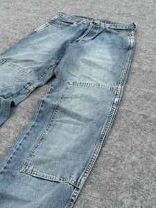Light Wash Patchwork Denim Jeans