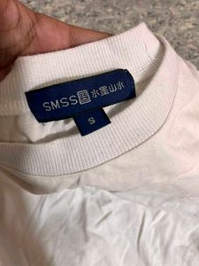 white Basic T-Shirt with back design