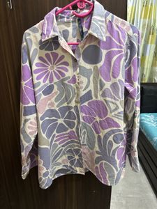 Stylish Floral Print Button-Up Shirt
