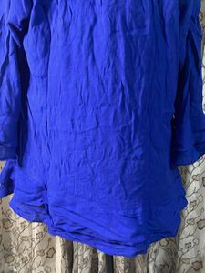 Vibrant Blue Layered Kurta Top