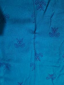 Teal Kurta with Embellished Neckline