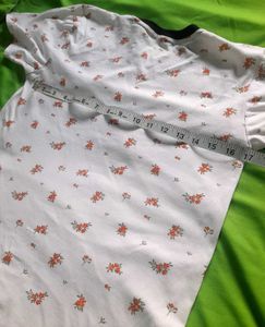 Floral Print Ringer Tee Tshirt Women's Flower Top