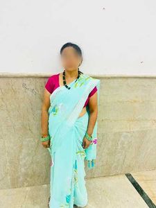 Beautiful Blue Saree with Floral Print