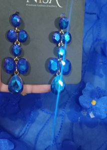 Stunning Royal Blue Butterfly Saree