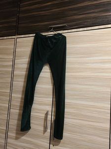 Velvet Forest Green Leggings