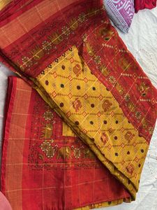 Red & Yellow Saree