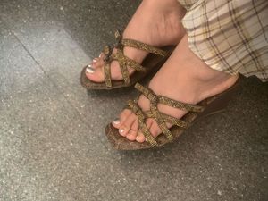 Sparkling Wedge Sandals