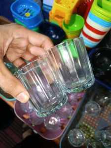 Set of 6 Glasses. (Not crystal clear)