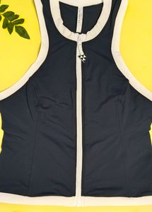 Seafolly Gigi Hadid Vest Navy Blue Swimwear Top
