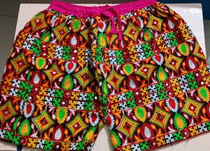 Vibrant Embroidered Gujarati Short