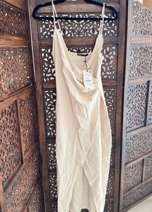 Zara Limited Edition Rhinestone Slit MIDI Dress