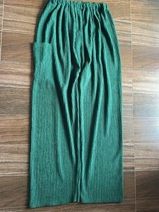 Green Pleated Palazzo Pants