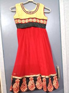Girls Ethnic Red anarkali