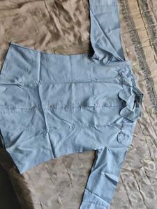 Chic Light Blue Button-Up Blouse