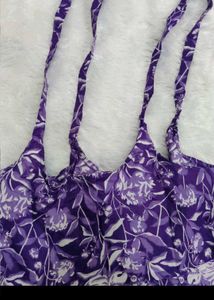 Purple Floral Cotton Top