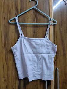 Light Purple Ribbed Spaghetti Strap Top