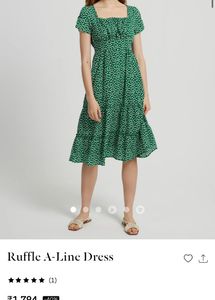 Green polka dot dress