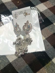 3 earrings Peacock Jhumka Earring