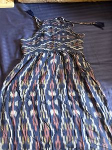 Bohemian Ikat Print Maxi Dress