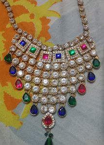 Colorful Gemstone Necklace &amp; Earring Set