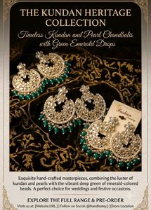Elegant Kundan &amp; Pearl Jewellery Set