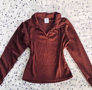 Chic Fitted Collared Long Sleeve Top