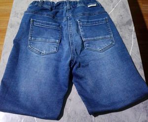 Blue Jeans With Side Cut