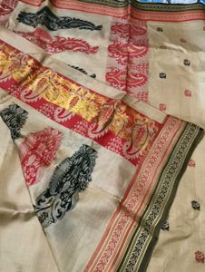 Traditional Tussar Silk Fully Zari Thread Saree