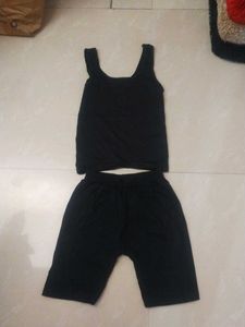Kids' Black Tank Top &amp; Shorts Set