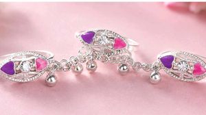 Adjustable Chain Toe Rings with Dangles