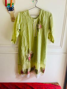 Beautiful Lime Green Kurta Set