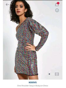 Sequin One-Shoulder Party Dress