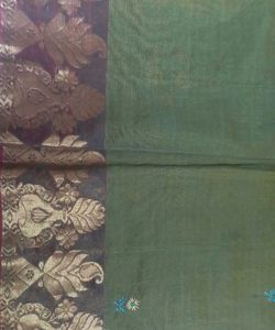Beautiful Green Embroidered Saree