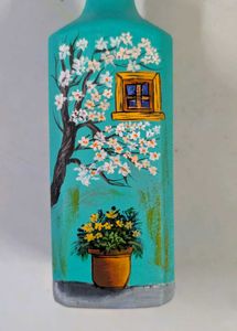 Hand-Painted Decorative Window Bottle
