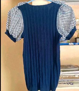 Chic Ruffled Polka Dot Sleeve Top