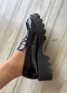 hnm black platform Loafers