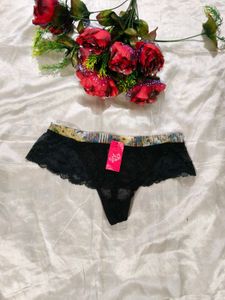 Black Lace Thong