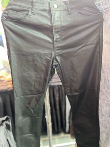 H&amp;M Black Coated Skinny Jeans