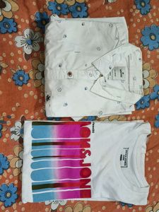 Combo: Wrogn Shirt And Jack &Jones T-shirt