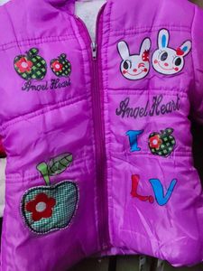 Girls Pink Padded Coat