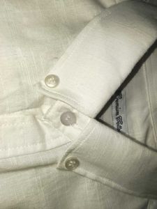 White U.S. Polo Assn Branded shirt in linen blend