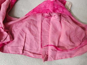 Vibrant Pink Floral Blouse with lining